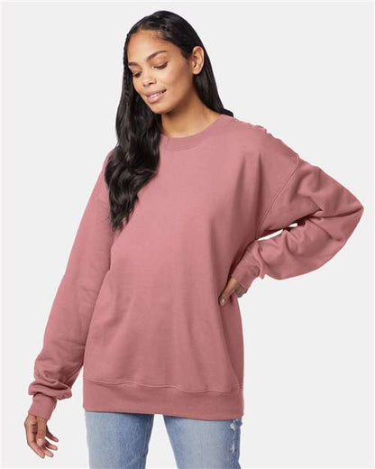 Custom Embroidered  Hanes Ultimate Cotton® Crewneck Sweatshirt F260 Mauve
