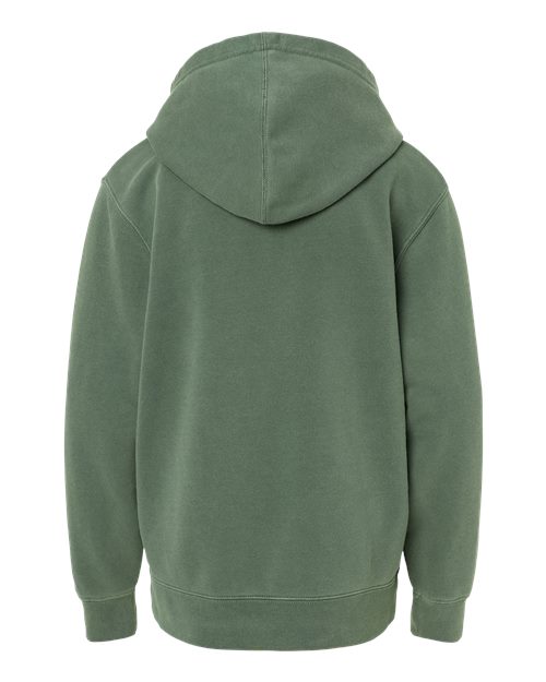 Independent Trading Co. Youth Midweight Pigment-Dyed Hooded Sweatshirt PRM1500Y Custom Embroidered Business Logo