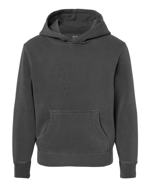 Independent Trading Co. Youth Midweight Pigment-Dyed Hooded Sweatshirt PRM1500Y Custom Embroidered Business Logo