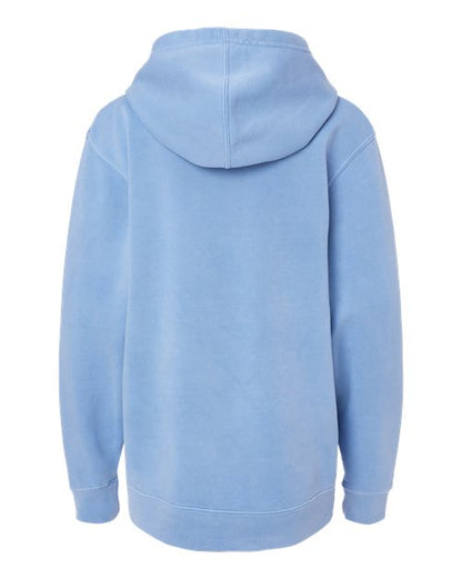 Independent Trading Co. Youth Midweight Pigment-Dyed Hooded Sweatshirt PRM1500Y Custom Embroidered Business Logo