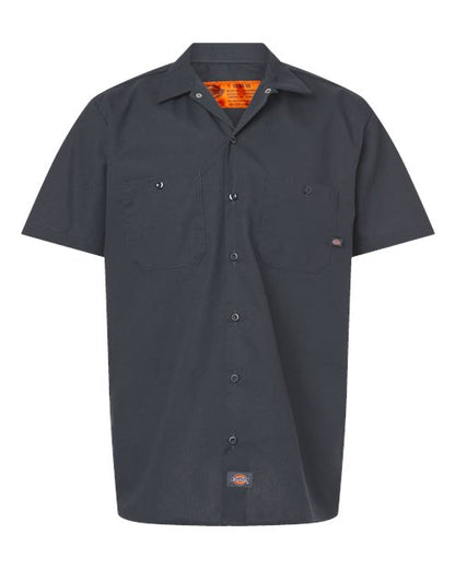 Dickies Industrial Short Sleeve Work Shirt S535 Custom Embroidered Business Logo
