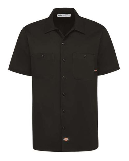 Dickies Industrial Short Sleeve Cotton Work Shirt S307 Custom Embroidered Business Logo
