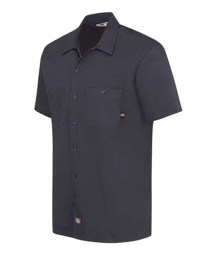 Dickies Industrial Short Sleeve Cotton Work Shirt S307 Custom Embroidered Business Logo