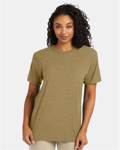 Custom Embroidered  Hanes Perfect-T T-Shirt 4980 Brown Sugar Heather