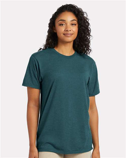 Custom Embroidered  Hanes Perfect-T T-Shirt 4980 Jade Pine Heather