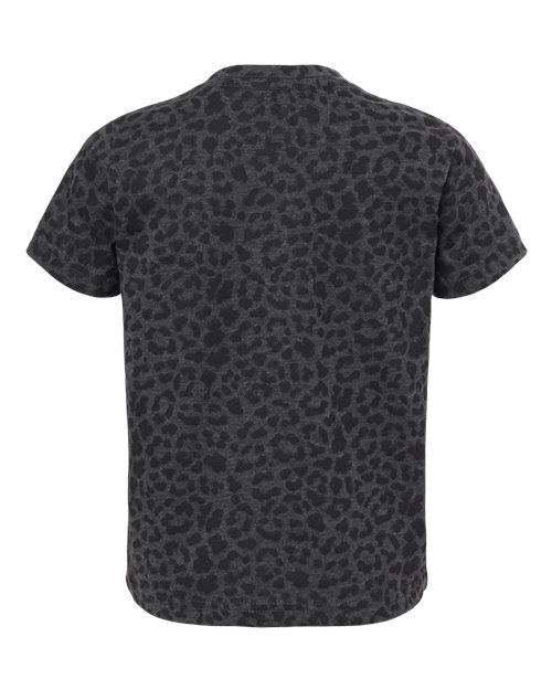 Rabbit Skins Toddler Fine Jersey Tee 3321 Black Leopard