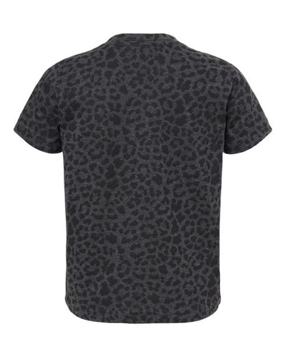 Rabbit Skins Toddler Fine Jersey Tee 3321 Black Leopard