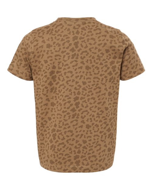 Rabbit Skins Toddler Fine Jersey Tee 3321 Brown Leopard