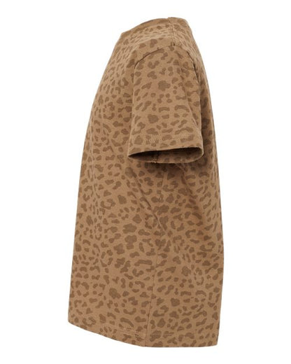 Rabbit Skins Toddler Fine Jersey Tee 3321 Brown Leopard