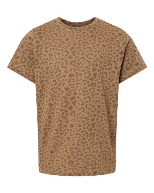 Rabbit Skins Toddler Fine Jersey Tee 3321 Brown Leopard