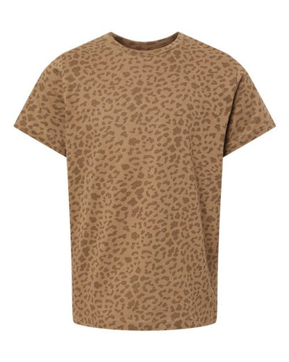 Rabbit Skins Toddler Fine Jersey Tee 3321 Brown Leopard
