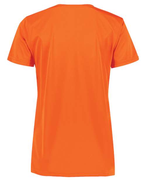 Holloway Women's Momentum V-Neck T-Shirt 222820 Electric Orange