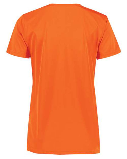 Holloway Women's Momentum V-Neck T-Shirt 222820 Electric Orange