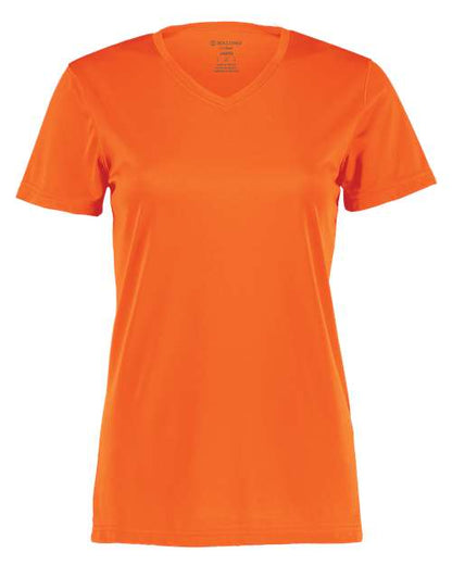 Holloway Women's Momentum V-Neck T-Shirt 222820 Electric Orange