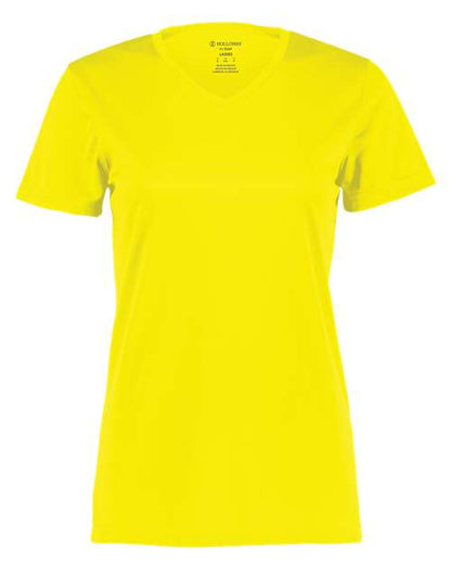 Holloway Women's Momentum V-Neck T-Shirt 222820 Electric Yellow