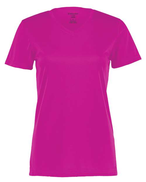 Holloway Women's Momentum V-Neck T-Shirt 222820 Power Pink