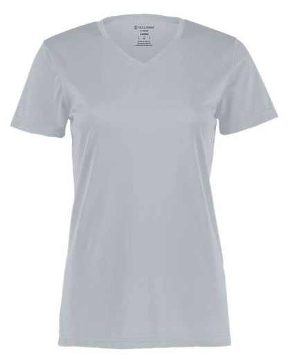 Holloway Women's Momentum V-Neck T-Shirt 222820 Silver