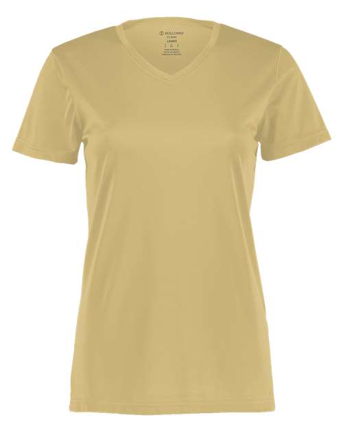 Holloway Women's Momentum V-Neck T-Shirt 222820 Vegas Gold