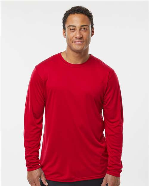 Custom Embroidered  Holloway Momentum Long Sleeve T-Shirt 222822 Scarlet