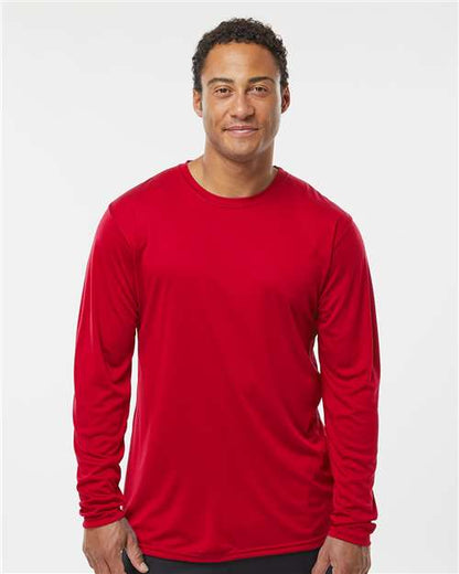 Custom Embroidered  Holloway Momentum Long Sleeve T-Shirt 222822 Scarlet
