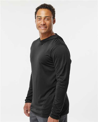 Holloway Momentum Hooded Long Sleeve T-Shirt 222830 Black