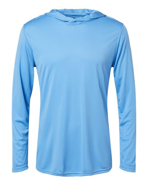 Holloway Momentum Hooded Long Sleeve T-Shirt 222830 Columbia Blue