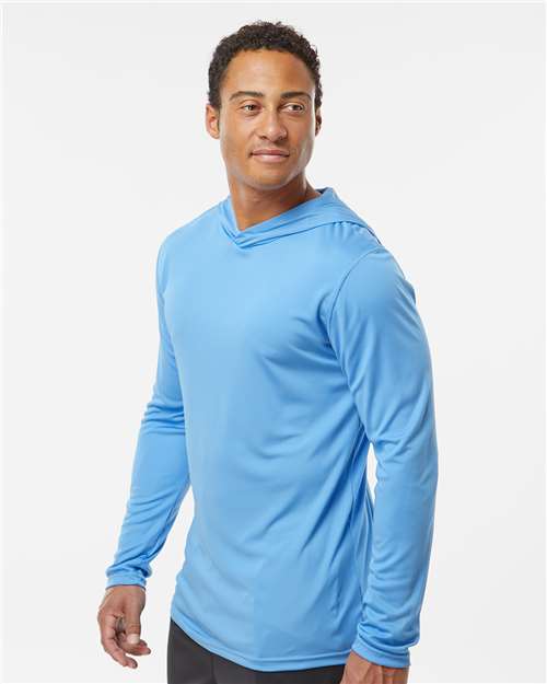 Holloway Momentum Hooded Long Sleeve T-Shirt 222830 Columbia Blue