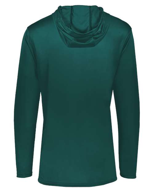 Holloway Momentum Hooded Long Sleeve T-Shirt 222830 Dark Green