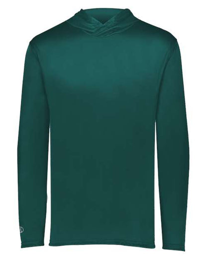 Holloway Momentum Hooded Long Sleeve T-Shirt 222830 Dark Green