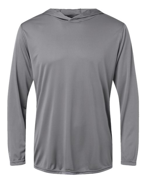 Holloway Momentum Hooded Long Sleeve T-Shirt 222830 Graphite