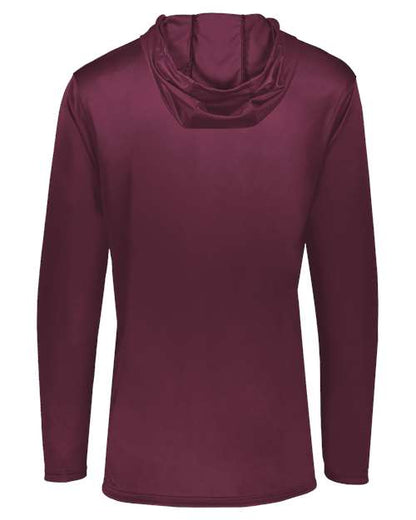 Holloway Momentum Hooded Long Sleeve T-Shirt 222830 Maroon