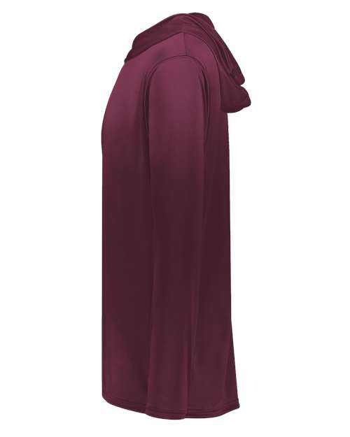 Holloway Momentum Hooded Long Sleeve T-Shirt 222830 Maroon