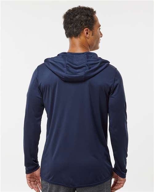 Holloway Momentum Hooded Long Sleeve T-Shirt 222830 Navy