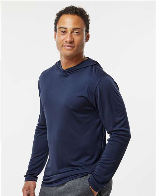 Holloway Momentum Hooded Long Sleeve T-Shirt 222830 Navy