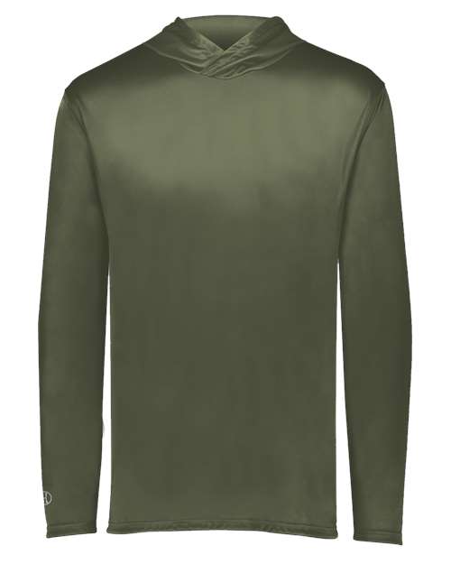 Holloway Momentum Hooded Long Sleeve T-Shirt 222830 Olive