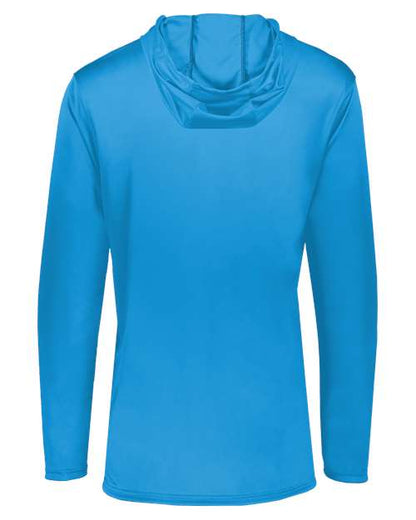 Holloway Momentum Hooded Long Sleeve T-Shirt 222830 Power Blue