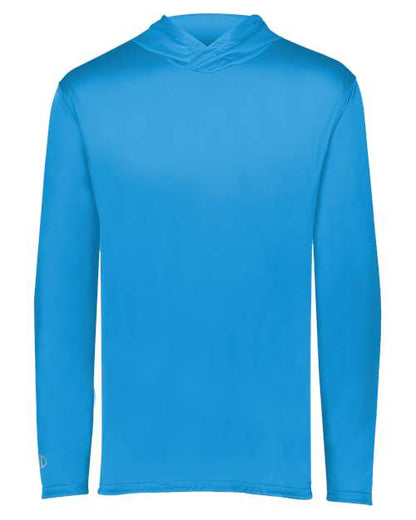 Holloway Momentum Hooded Long Sleeve T-Shirt 222830 Power Blue