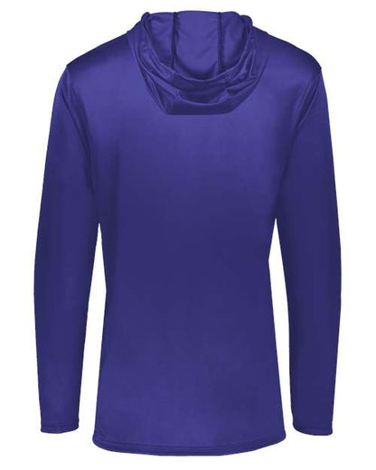 Holloway Momentum Hooded Long Sleeve T-Shirt 222830 Purple