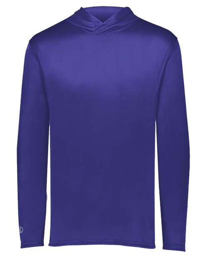 Holloway Momentum Hooded Long Sleeve T-Shirt 222830 Purple