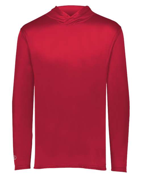 Holloway Momentum Hooded Long Sleeve T-Shirt 222830 Scarlet