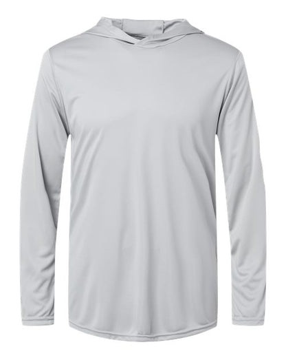 Holloway Momentum Hooded Long Sleeve T-Shirt 222830 Silver