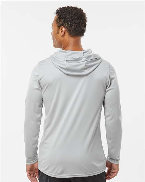 Holloway Momentum Hooded Long Sleeve T-Shirt 222830 Silver