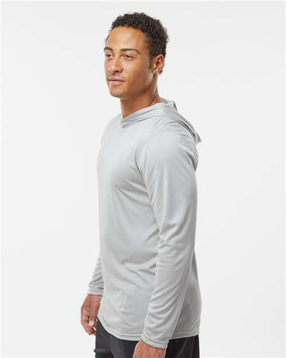 Holloway Momentum Hooded Long Sleeve T-Shirt 222830 Silver