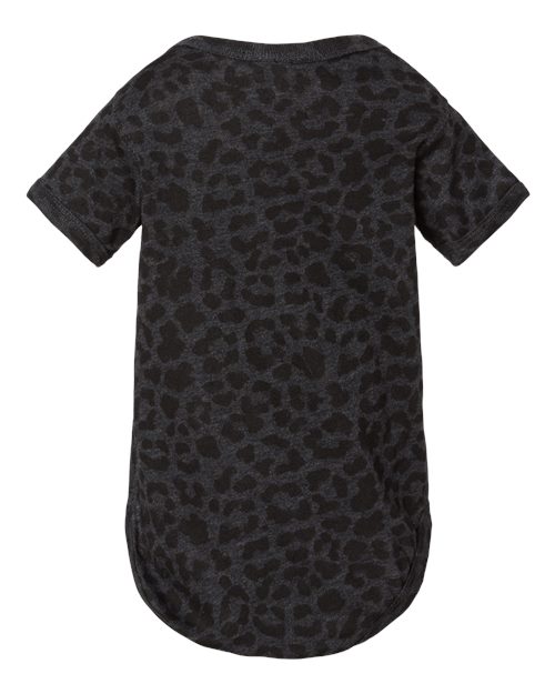 Rabbit Skins Infant Fine Jersey Bodysuit 4424 Black Leopard