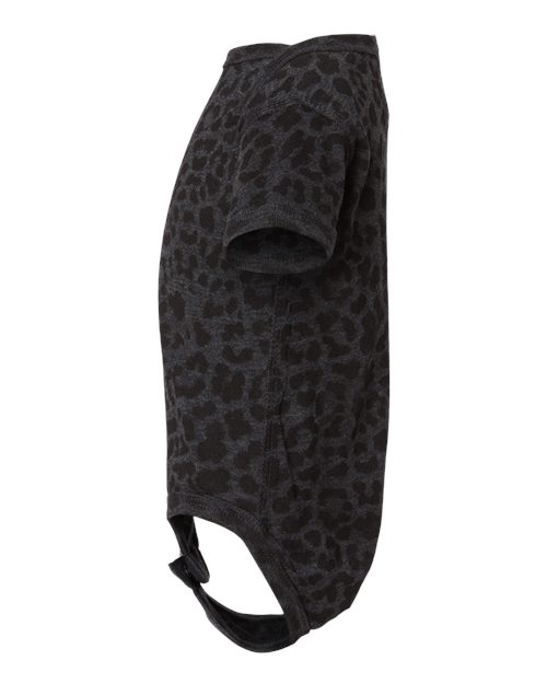 Rabbit Skins Infant Fine Jersey Bodysuit 4424 Black Leopard