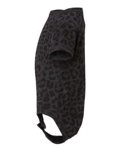 Rabbit Skins Infant Fine Jersey Bodysuit 4424 Black Leopard