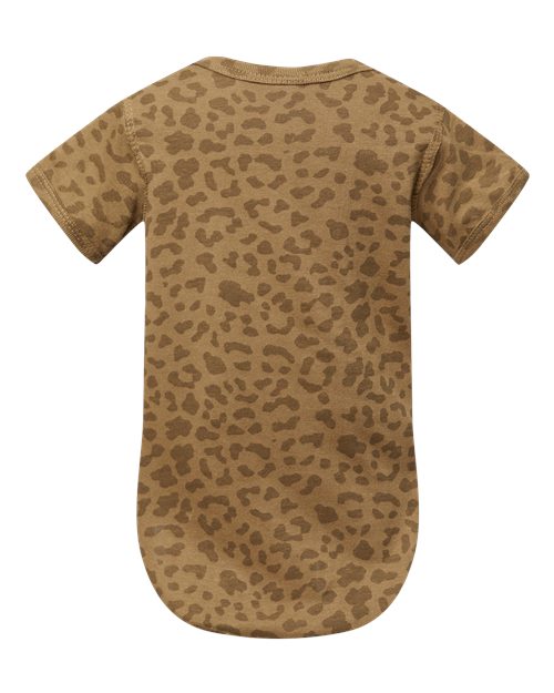 Rabbit Skins Infant Fine Jersey Bodysuit 4424 Brown Leopard