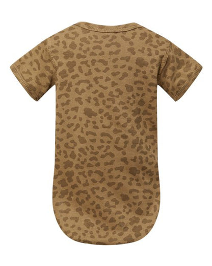 Rabbit Skins Infant Fine Jersey Bodysuit 4424 Brown Leopard