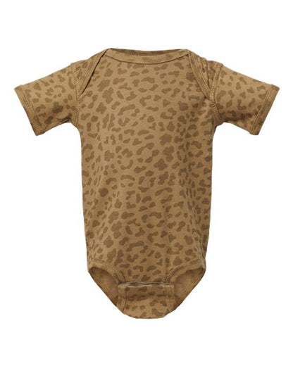 Rabbit Skins Infant Fine Jersey Bodysuit 4424 Brown Leopard