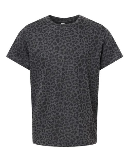 LAT Youth Fine Jersey Tee 6101 Black Leopard